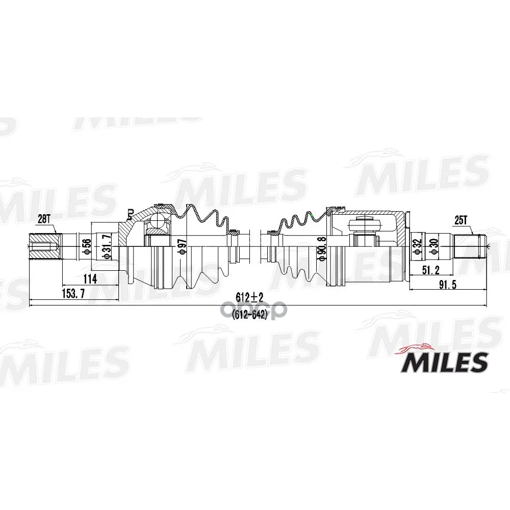 Привод В Сборе Mitsubishi Pajero Ii/Sport/L200 Iii 2.4-3.5 90-09 Пер. Лев. Miles Gc01077 Miles арт. GC01077