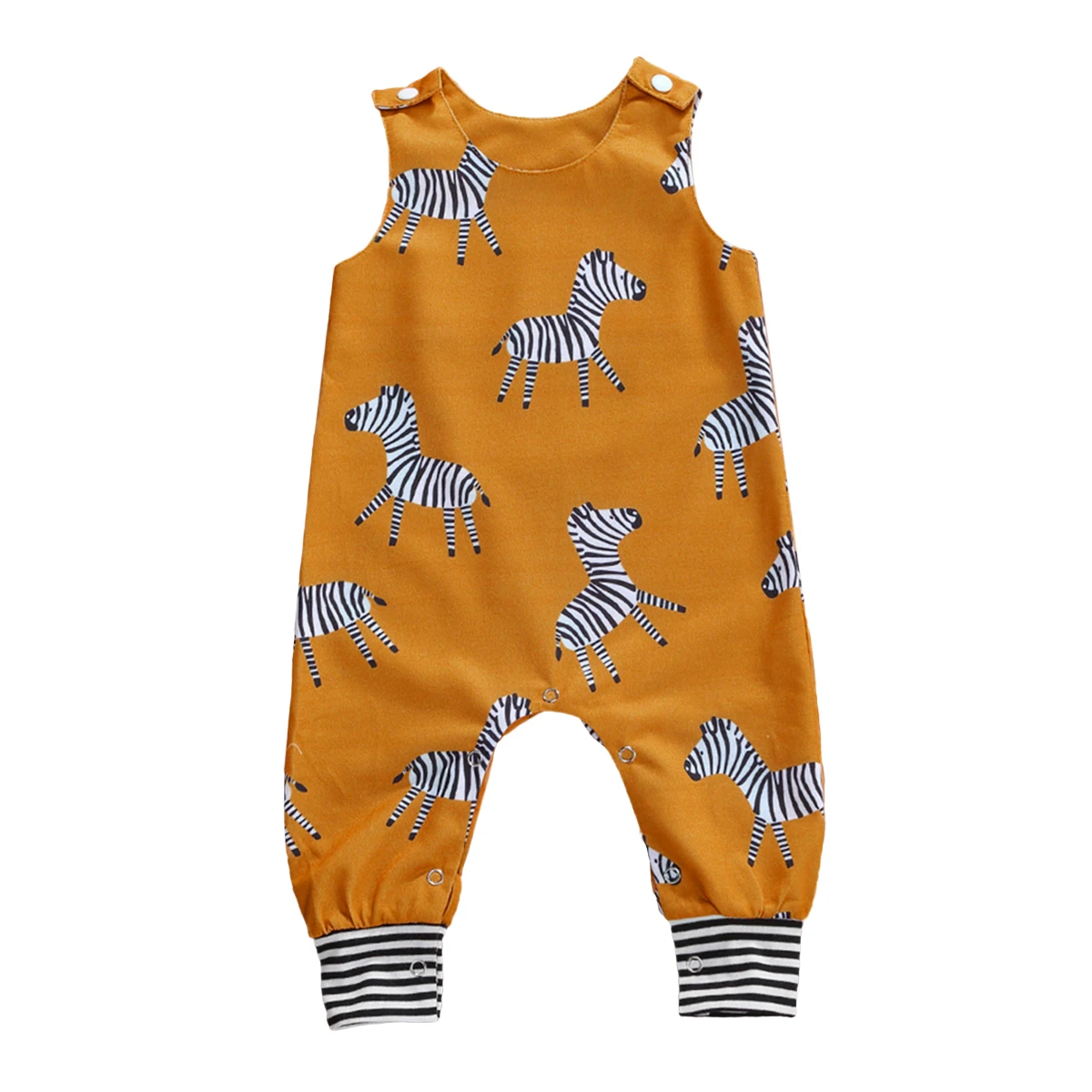 Citgeett Summer Newborn Baby Boys Girls Cotton Romper Sleeveless Button Jumpsuit Playsuit Overalls Casual Outfits bright baby bodysuits	 Baby Rompers