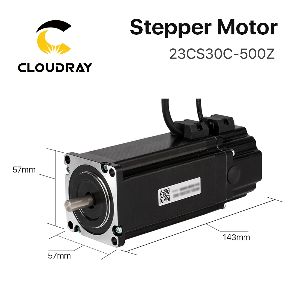 Cloudray Nema 23 스테퍼 모터, CNC 레이저 3D 프린터용 브레이크 포함 스테퍼 모터, 그라인드 폼 플라즈마 컷, 2 상, 143mm, 3N.m, 5A