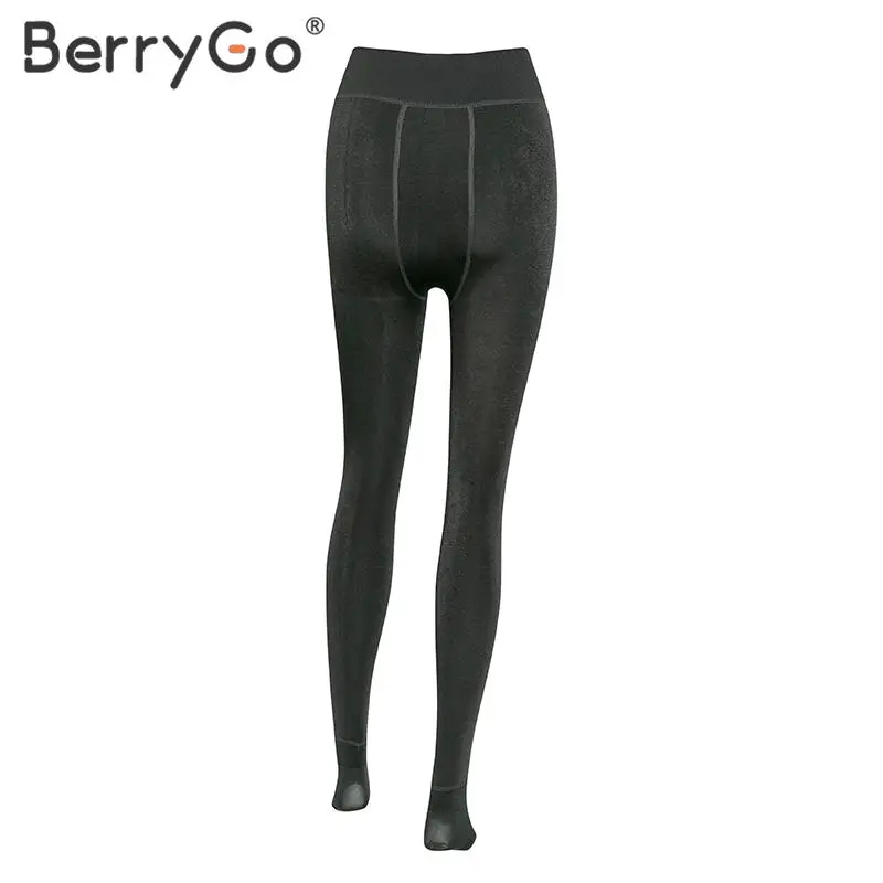 BerryGo, повседневный зимний свитер, леггинсы, женская уличная одежда, женские осенние колготки, Ретро стиль, высокая талия, облегающие вязаные леггинсы