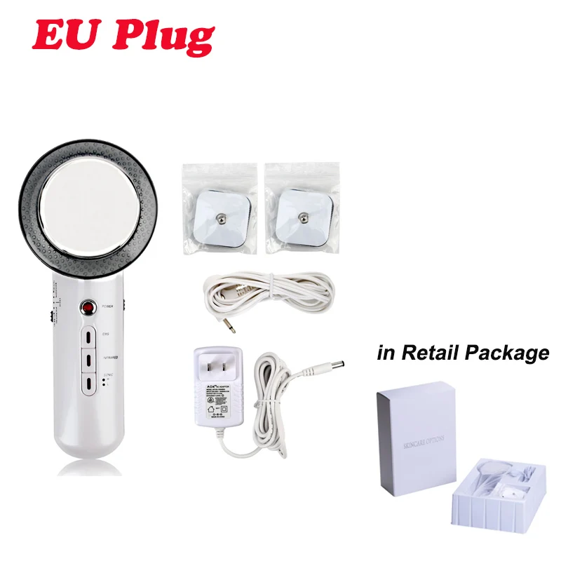 Device-EU Plug Ультразвуковая кавитация, массажер для похудения, сжигание жира, потеря веса, EMS, инфракрасная терапия, машина для красоты лица, устройство для похудения - Цвет: Device-EU Plug