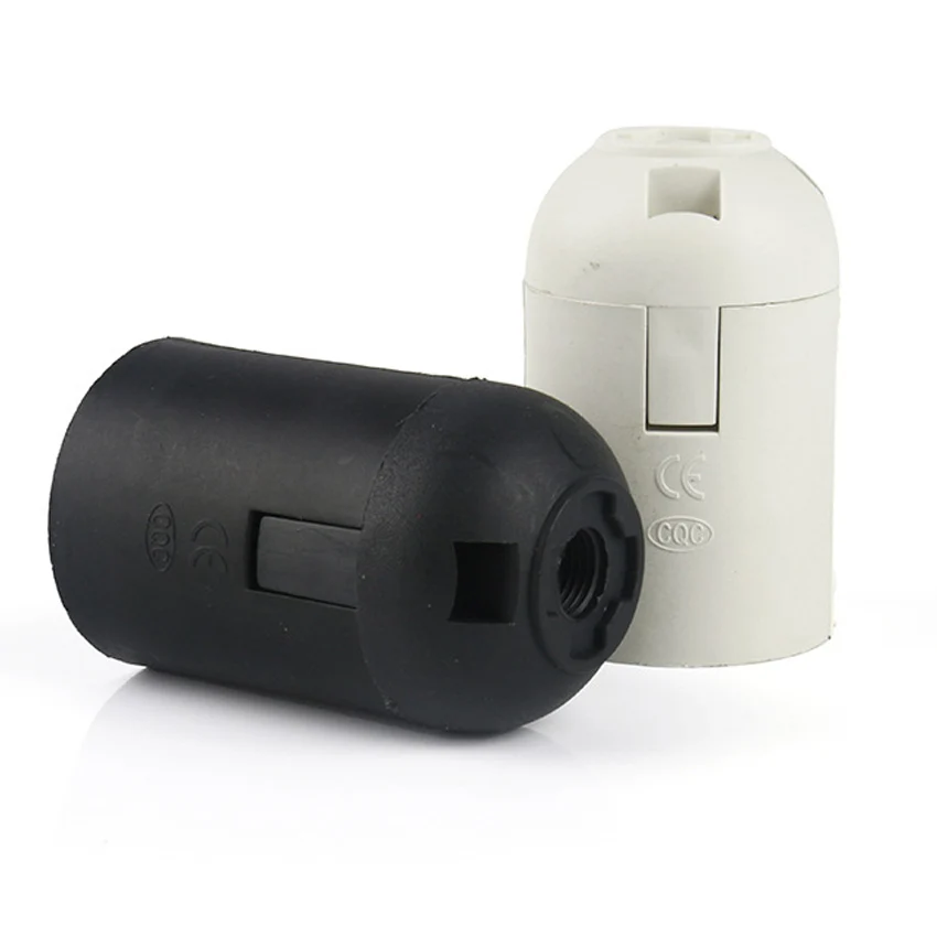 Прочный белый черный 4A 250V E27 E26 медная пластиковая кассета Энергосберегающая светодиодная лампа болт крепления головная розетка
