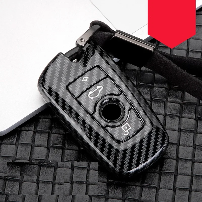 

Glossy Carbon fiber ABS Car Remote Key Case Fob Cover For BMW 1 2 3 4 5 6 7 Series X1 X3 X4 X5 X6 F30 F10 F07 F20 G30 F15 F16
