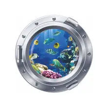 Zyw серии стиль в поисках Немо подводной лодки акулы вид на море детская комната стены стикеры водонепроницаемый