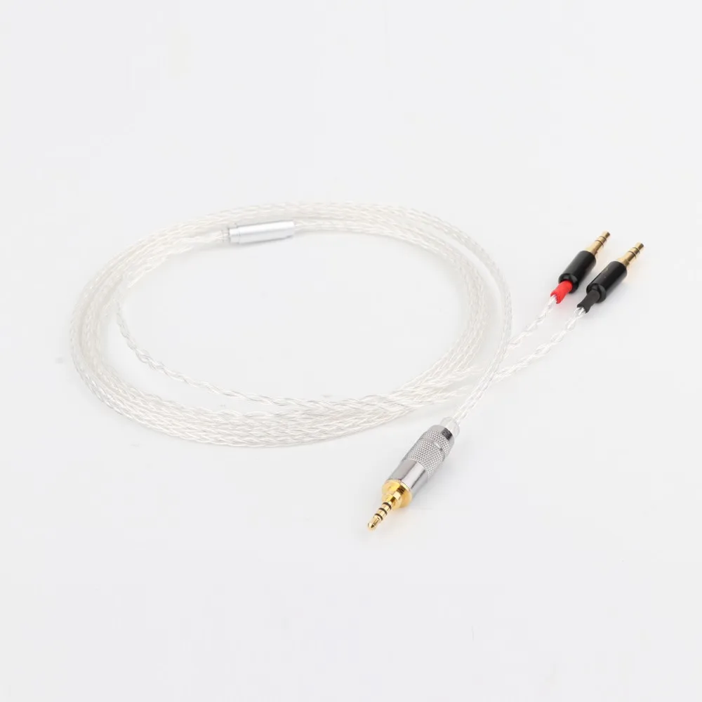 HIFI 8 Cores 7N OCC Silver Plated 2 5mm Balanced Headphone upgrade Cord Cable For Hifiman SUNDARA he400i he400s HE560