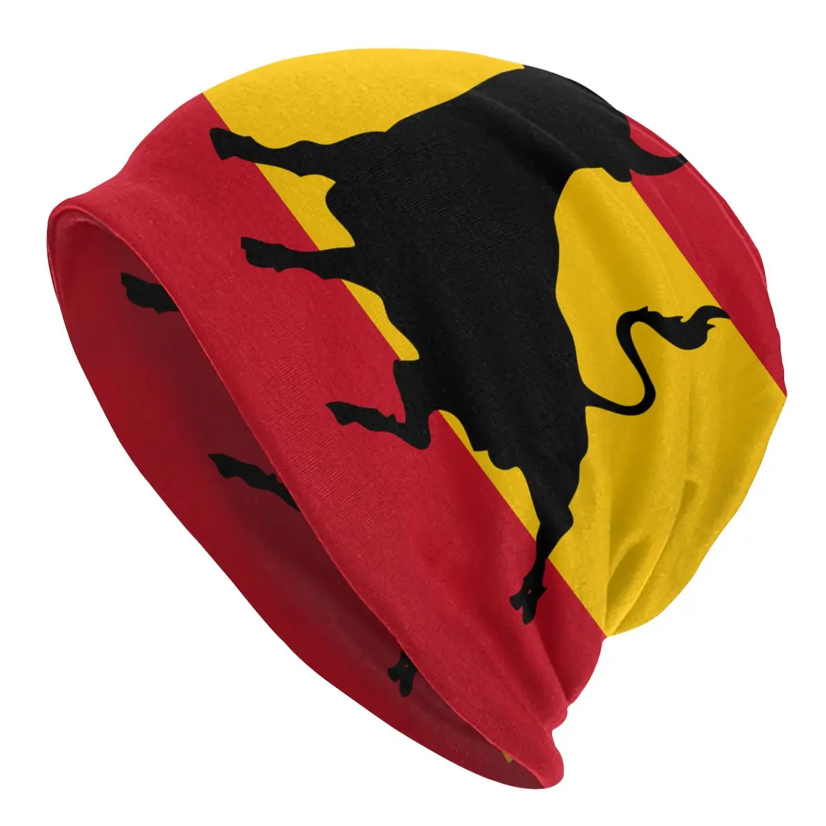 Spanish Flag With Bull Spain Hat Cool Autumn Winter Skullies