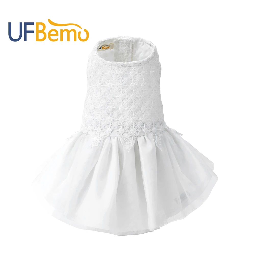 UFBemo платье для собак, костюм кошки, платья для животных на Рождество, свадьбу, вечеринку, белое кружево для всех сезонов, одежда для маленьких собак, чихуахуа