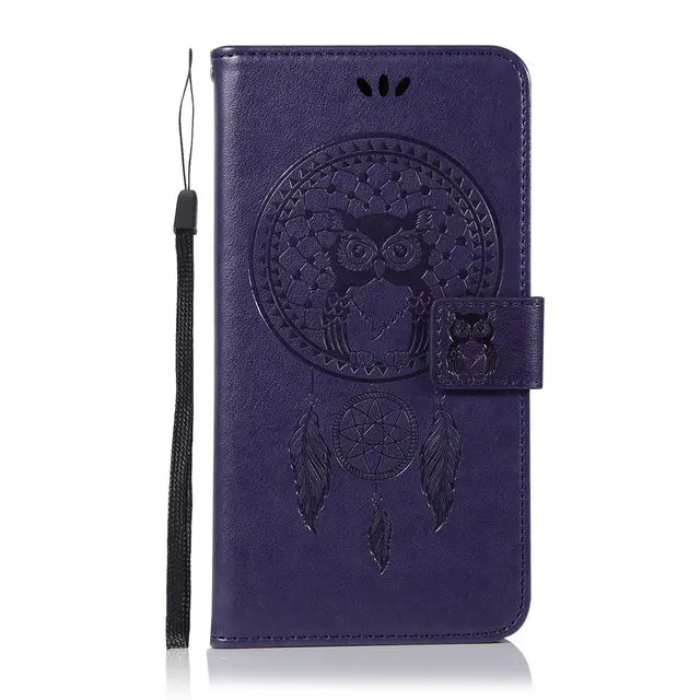 Purple case Чехол-книжка Red mi Note 8Pro с 3D тиснением в виде совы для Funda Xiao mi Red mi Note 8 Pro Чехол mi Red mi Note 8 Роскошный чехол-кошелек Note8 - Цвет: Purple case