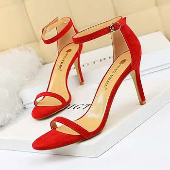 

BIGTREE woman sandals 2019 summer fashion concise stiletto high heels sandalia feminina sexy salto alto open toe schoenen vrouw