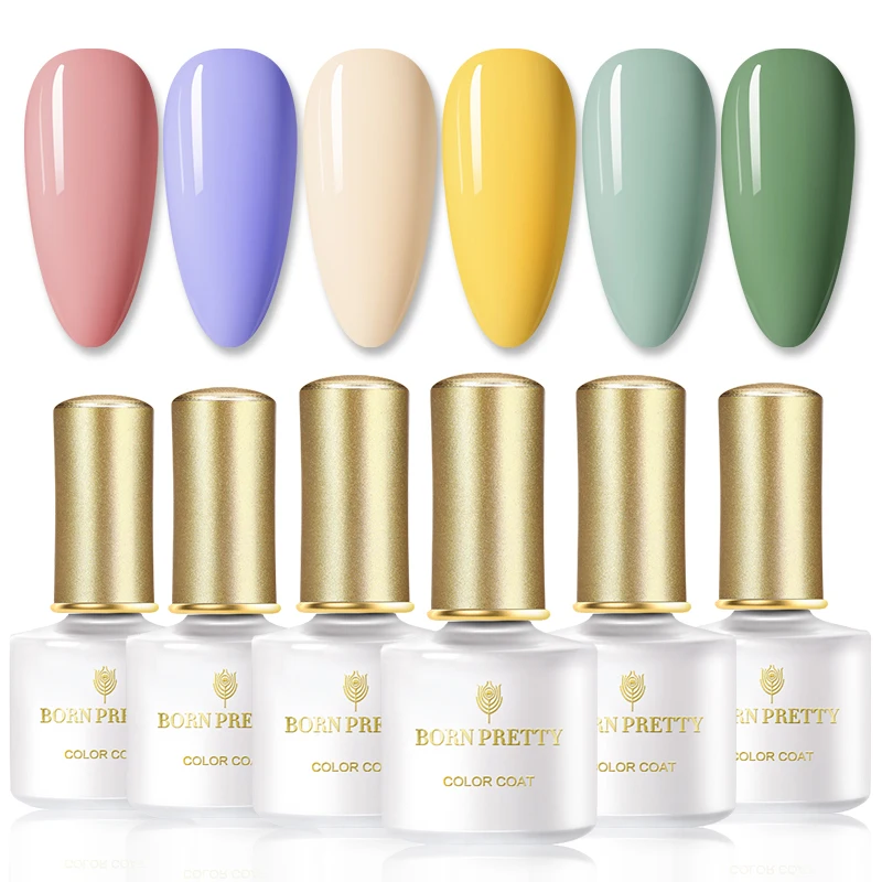 Set 18 BORN PRETTY 6 шт. набор гель-лаков для ногтей 6 мл Желтый Фиолетовый замачиваемый Гель-лак для ногтей чистый лак для ногтей маникюрный набор - Цвет: Set 18