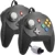[New Version] 2 Pack for N64 Controller, Mini Game pad Joystick for N 64 Console- Plug & Play (Design from Japan) 