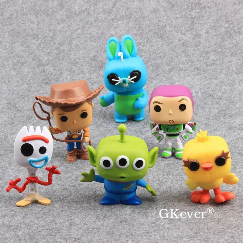 6 шт./компл. История игрушек 4 Woody Forky Buzz Bunny Ducky фигурка игрушки торт Топпер 13 подарки для детей