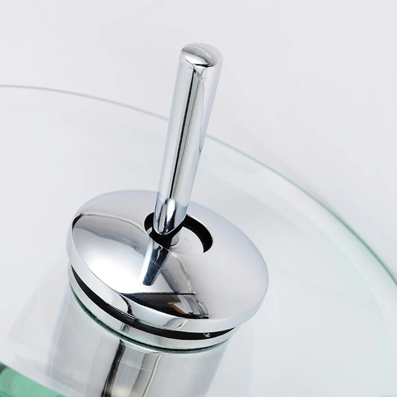 

Mushroom-shaped long neck Glass bathroom waterfall Faucet.Transparent vessel water faucet.bathroom basin sink Mixer Tap