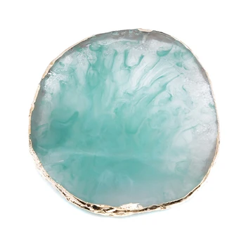 

1Pc Green Natural Resin Agate Nail Nail Art Gel Polish Color Palette Nail Art Color for Nail Art Tools 2020 New