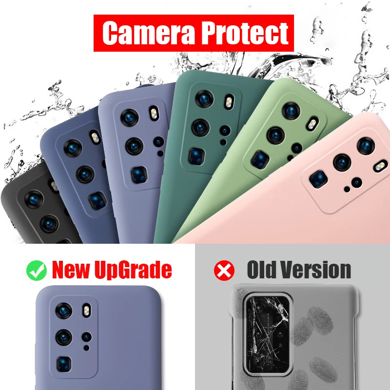 Ударопрочный чехол для Huawei P40 Lite Pro P30 Honor View V30 P40Lite защитная Жидкая силиконовая