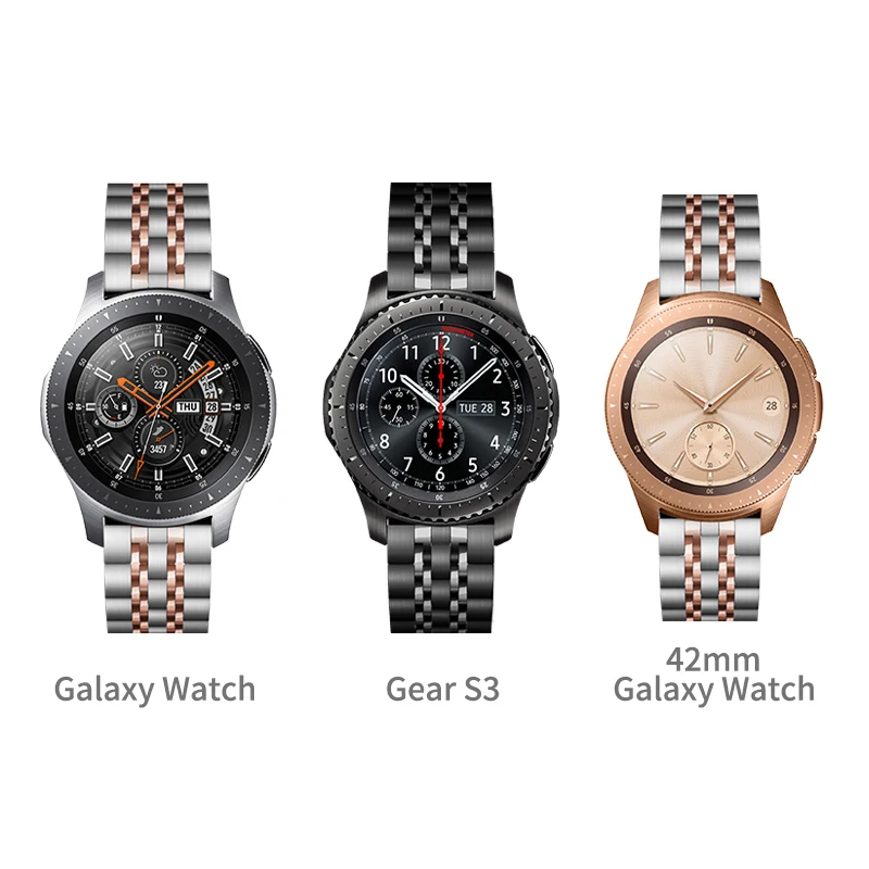 Gear S3 22 мм ремешок для samsung galaxy watch 46 мм ремешок 316L нержавеющая сталь Frontier huawei часы gt huami Amazfit 1/2 Ticwatch 1