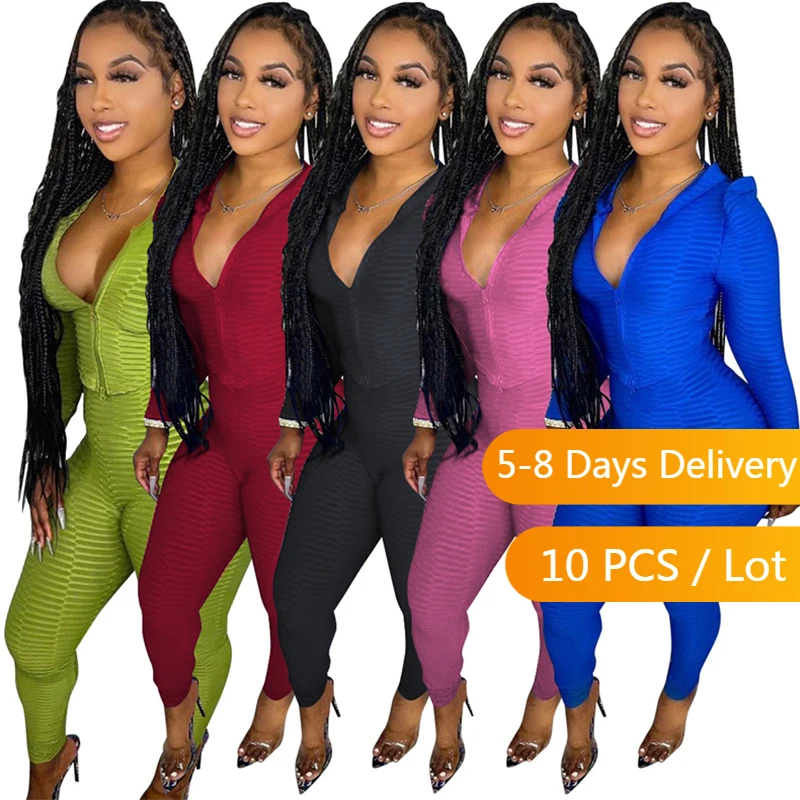 

Wholesale Fashion Tracksuit Women Set Solid Sportswear Two Piece Set Hoodie Sweatshirt Pants Set Sport Suit Women Sweatsuit