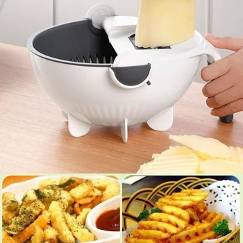 

Rotating Vegetable Cutter Set Multi-function Cutter Vegetable Cutting Machine Kitchen Accessories DNJ998