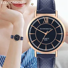 Горячая распродажа Женские кварцевые часы с кожаным ремешком женские модные нарядные часы женские кварцевые часы круглые наручные часы подарок# W