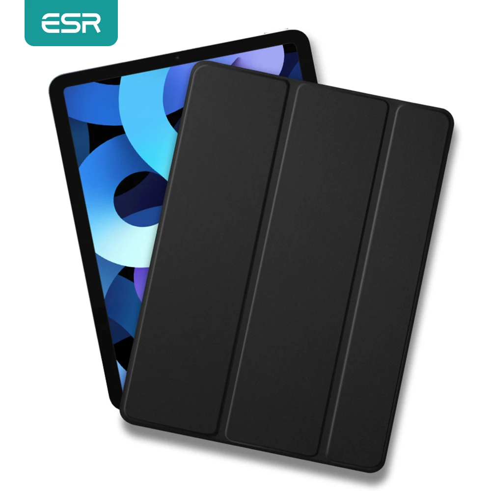 ESR funda inteligente magnética para iPad Air 4, cubierta triple con vidrio para iPad 9, 8, 7|Fundas de tablets y libros electrónicos| - AliExpress