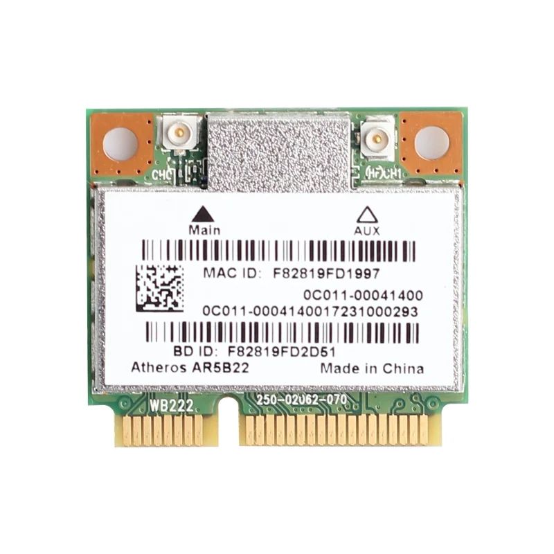 300 Мбит/с Wifi двухдиапазонный Atheros AR5B22 беспроводной 802 11 abgn 2 4G/5 ГГц Wi-Fi + Bluetooth 4 0 WLAN