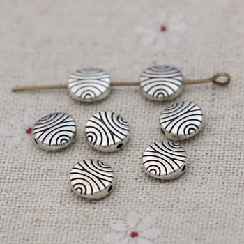 

Silver Plated Wave Loose Spacer Beads for Jewelry Making Bracelet DIY Craft Findings 9mm 25pcs/lot