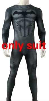 only suit BERMANWIN костюм Бэтмена высокого качества с 3D принтом; костюм Бэтмена из спандекса и лайкры с накидкой; карнавальный костюм на Хэллоуин - Цвет: only suit