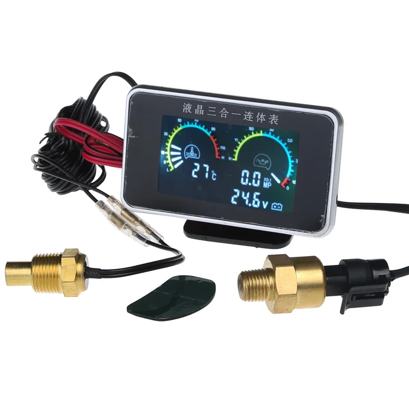 

Car Truck Machinery Modified 12V24V Universal Engine Water Temperature Voltmeter Engine Oil Pressure Temperature Combination Tab