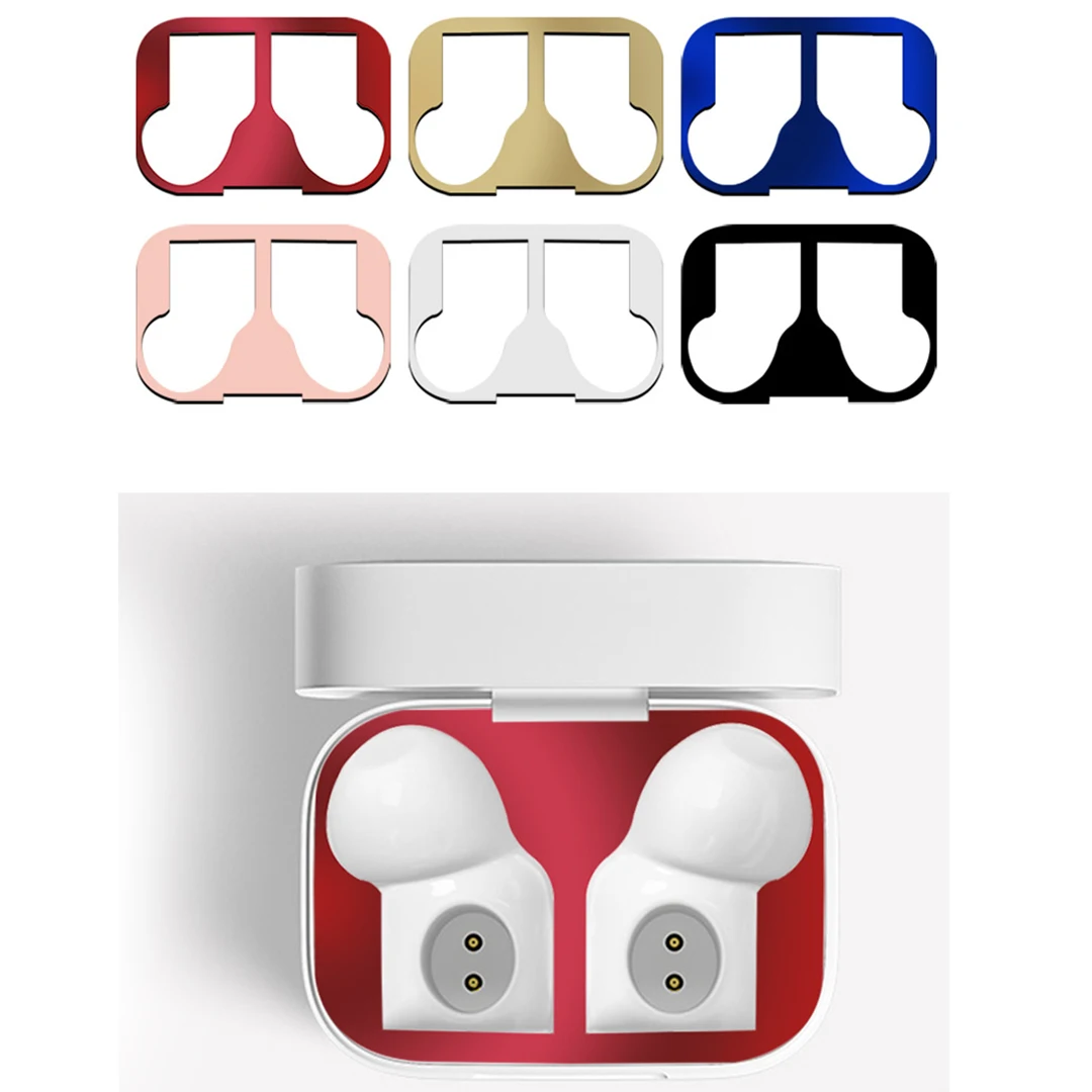 

For Xiaomi Airdots Pro Ultra Thin gold Metal Dust Guard Sticker Skin For Xiaomi Air TWS Earphone Bluetooth Protective case