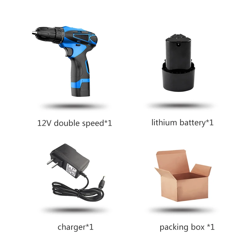 12V double speed PRACMANU 12В Шуруповерт Мини аккумуляторный бытовой Электроинструмент электрическая отвертка со светодиодной подсветкой литиевая аккумуляторная дрель - Цвет: 12V double speed