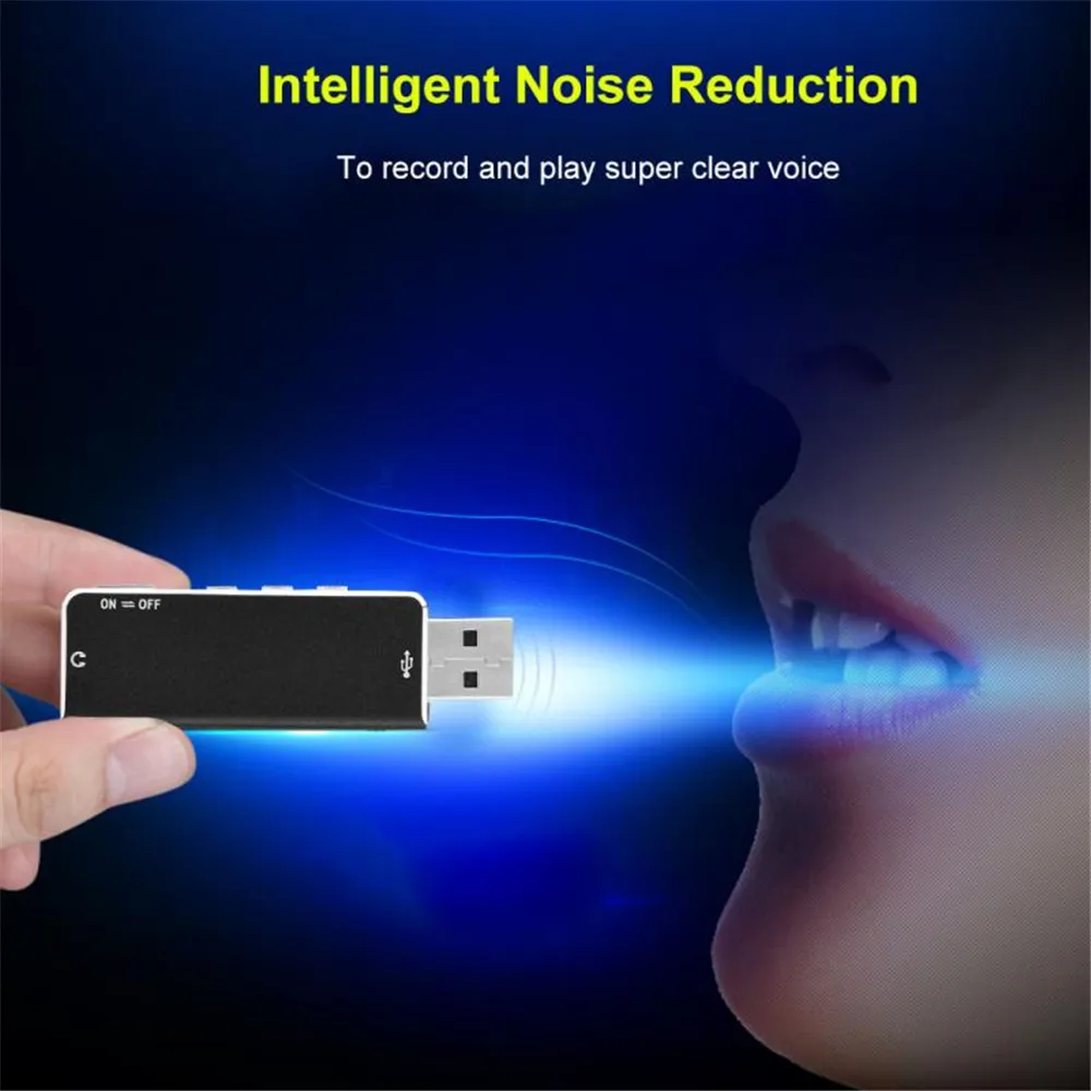 SK-009 Запись Мини U диск аудио рекордер портативный 8 г мини MP3 запись прозрачный музыкальный плеер без экрана