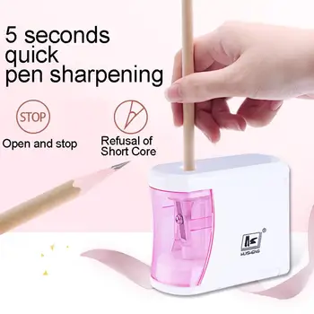 

Electric Automatic Pencil Sharpener Candy Color Cute Use Battery Pencil Sharpener Kids Student Children Home Office School Gift