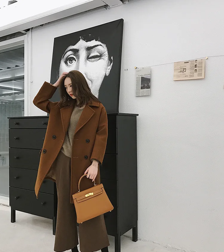 Off Season Autumn And Winter Woolen Coat Women's Padded Mid-length Korean-style Short Cocoon Woolen Jacket