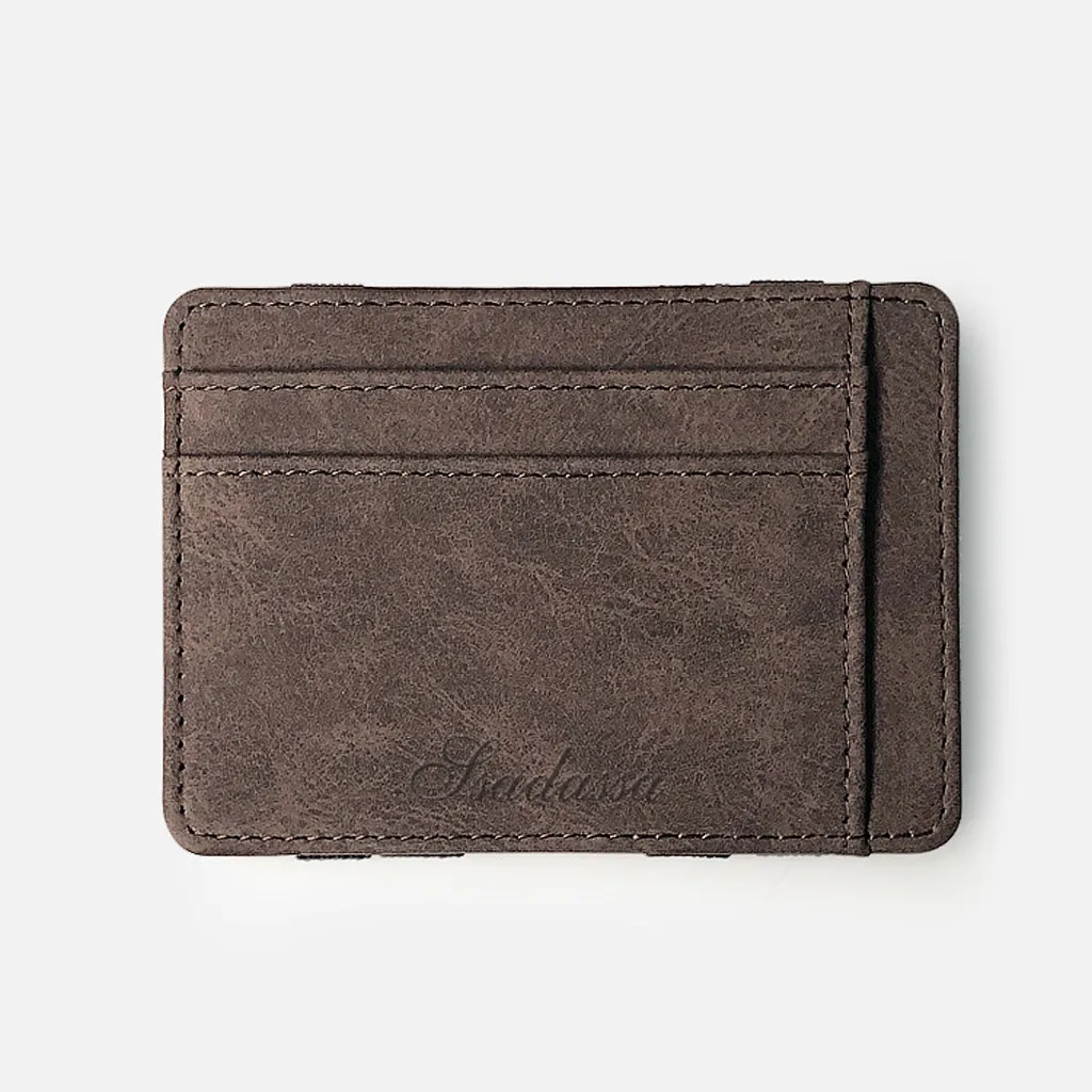 Ultra Thin Mini Wallet Men's Small Wallet Business PU Leather Magic Men Wallet High Quality Coin Purse Credit Card Holder Wallet