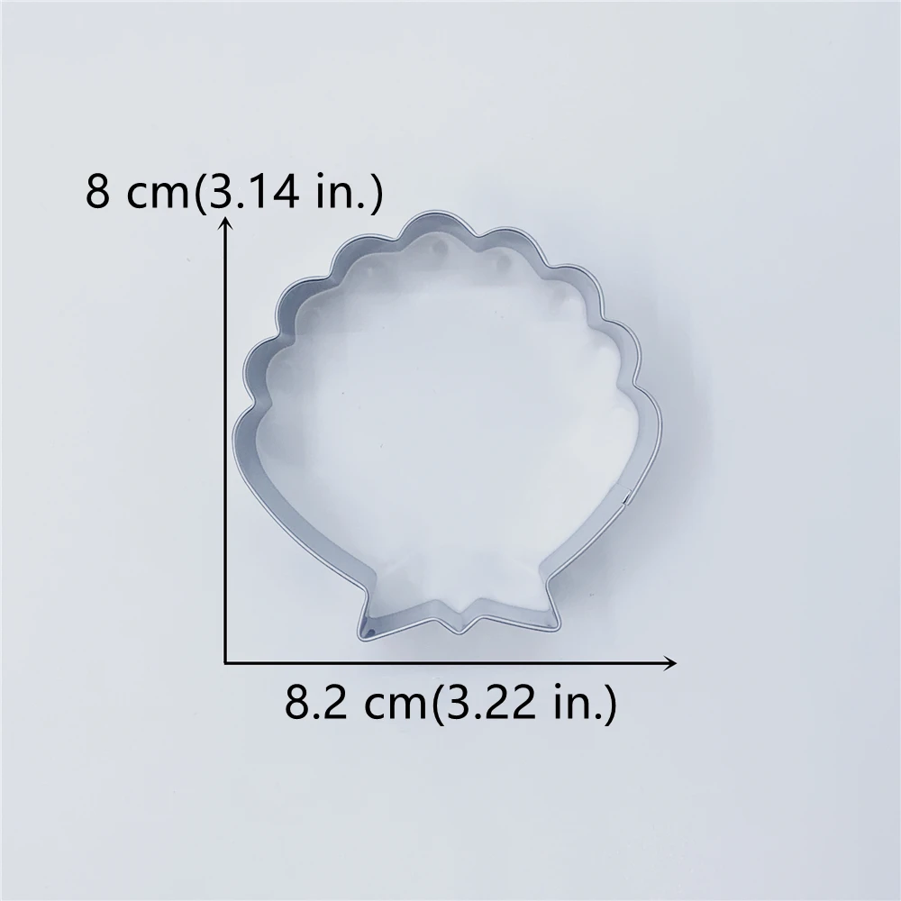 Ocean Creatures Seashell Cookie Cutter 8.2 cm Under the Sea Biscuit Fondant Sandwich Bread Mold Stainless Steel