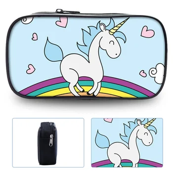 

Unicorn Pencil Case Cute Cartoon Large Capacity Pen Box Pouch Holder For Girls Kids Boys