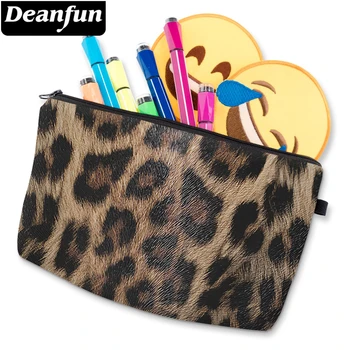 

Deanfun Cosmetic Bag Tiger Pattern Printed Makeup Bag Toiletry Bags Portable Brown Purse Bag Gift Bag D52238