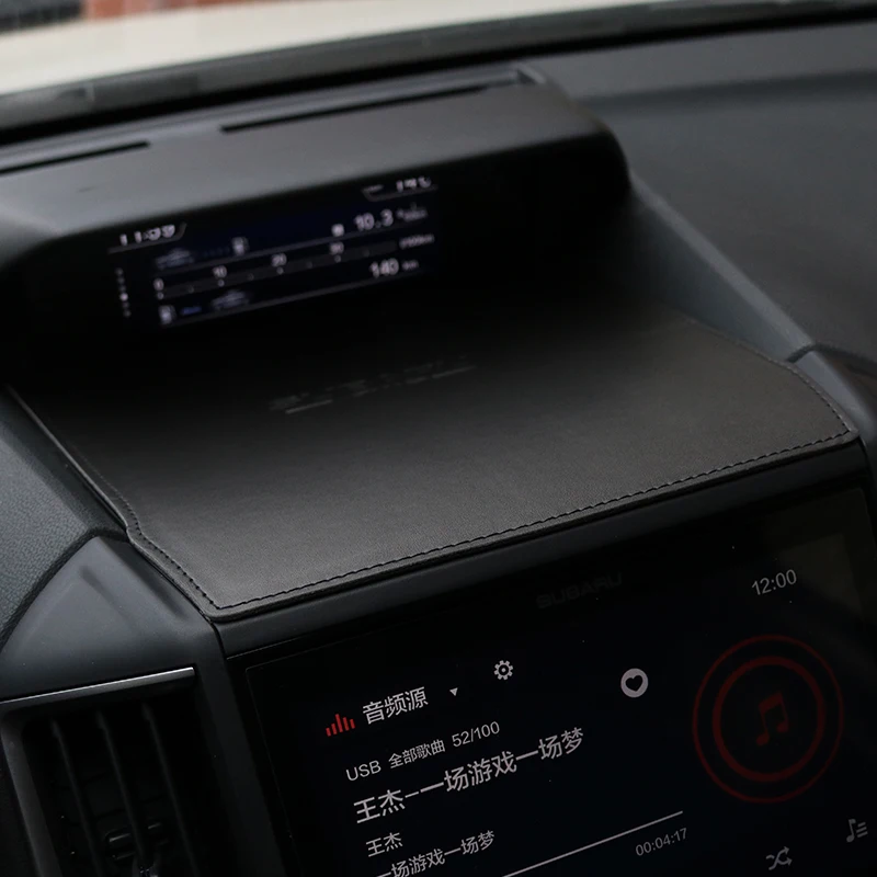 Волоконная кожа приборной панели автомобиля мобильного телефона коврик для subaru forester xv