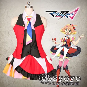

Hot Anime Macross F Freyja Wion Cosplay Costumes Halloween Party Suit Sleeveless Dress Unifrom Dress S-L Or Custom-Make Any Size