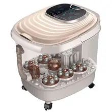 Электрическая массажная ванночка для ног с автоматическим нагревом, пена для ног, ведро для ног, бытовая глубокая ванна для ног