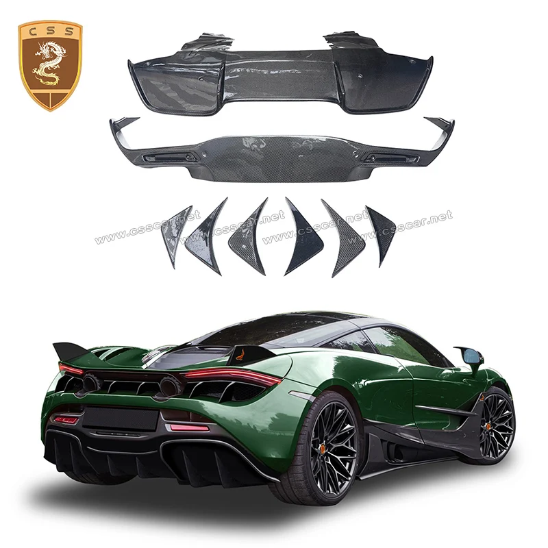 

CSSCAR, углеродное волокно, фонарь, задняя губа, подходит для 2017-2020 McLaren 720S, оригинальный диффузор для заднего бампера автомобиля, губы, задние хвосты