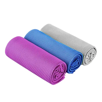 

3-Piece Cool Towel Set Instant Ice Cool Towel Breathable Mesh Sweat-Absorbing Yoga Running Training