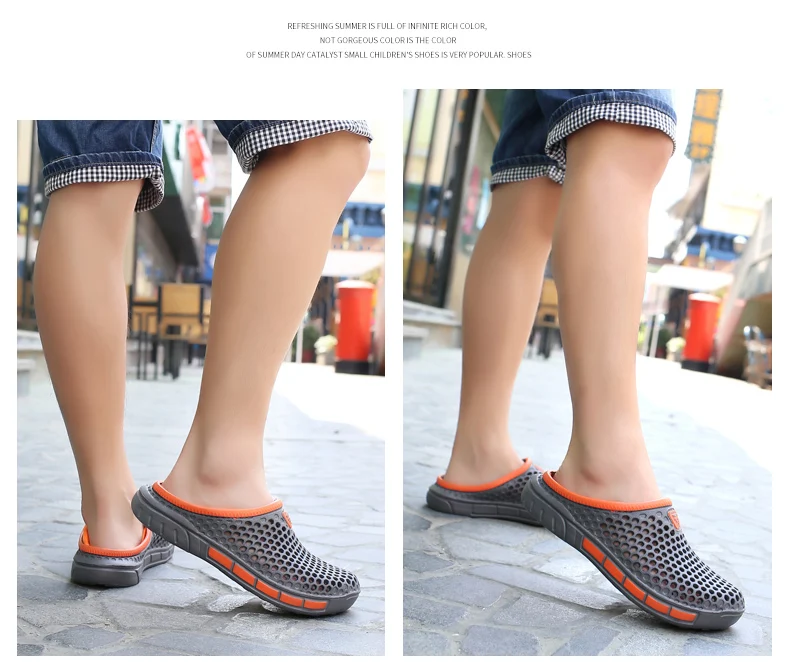 חדש נוח גדול גודל גברים בריכת סנדלי הקיץ חיצוני חוף נעלי גברים להחליק על גן כפכפים מקרית מים מקלחת כפכפים