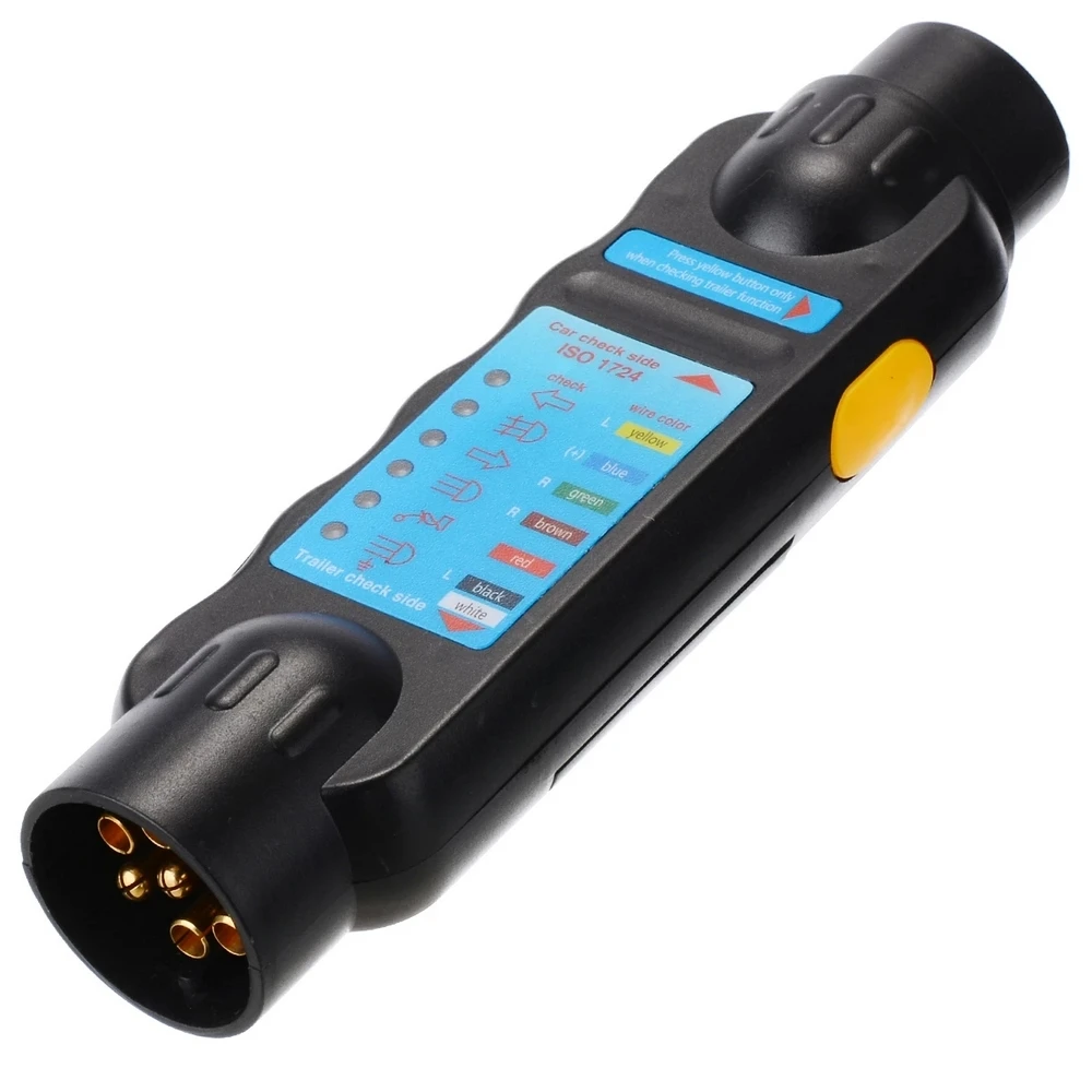 

12V 7 Pin Car Towing Light Tester Trailer Caravan Towing Tow Bar Light Wiring Circuit Tester Plug Socket Diagnostic Tools