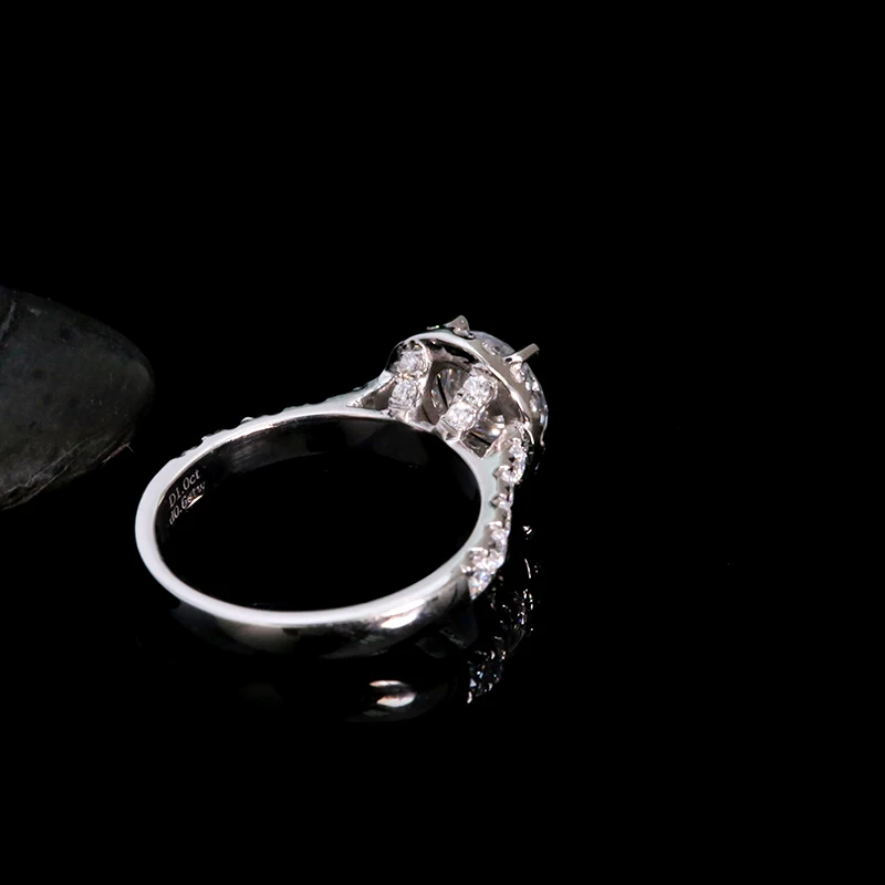 AEAW 6,5 мм 1.0ct круглая огранка 14 к Белое золото Желтое золото Муассанит кольцо оригинальные ослепительные ювелирные изделия для девушек для женщин