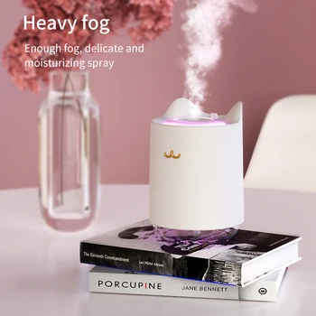 

USB Ultrasonic Air Humidifier Colorful Night Light Humidifier Mini Cat Aroma Diffuser With Night Light Humidifier For Home