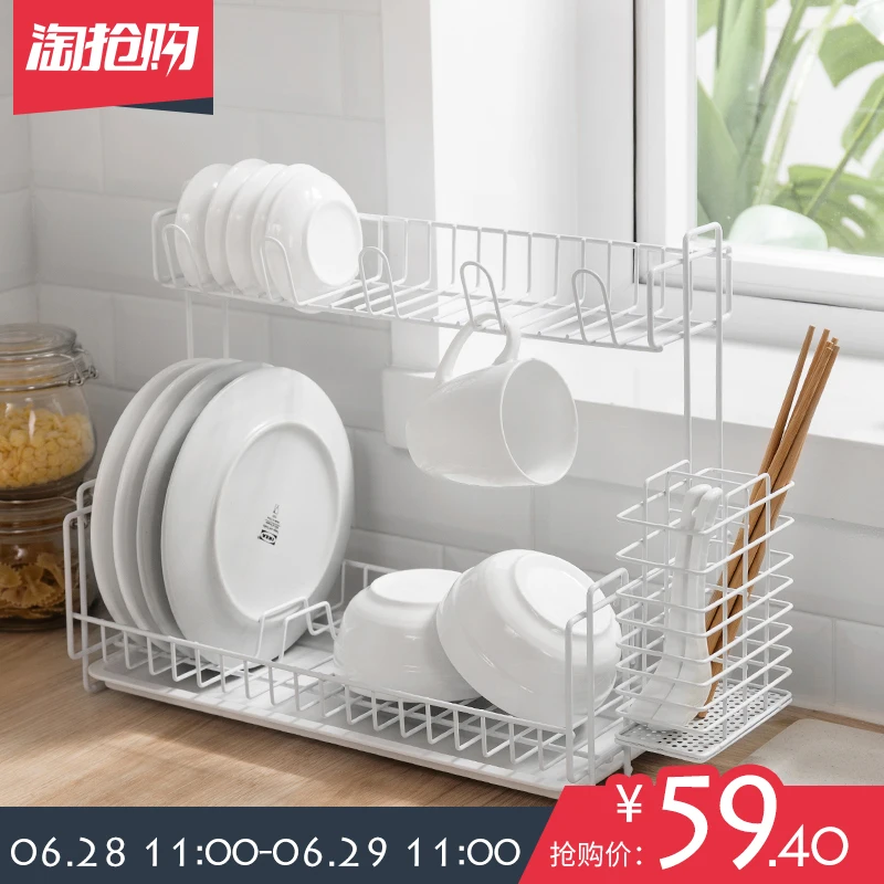 Creative kitchen drain rack, dishes and chopsticks rack, sink, multi-layer storage rack, sorting and storage rack