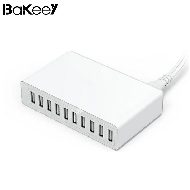 Bakeey EU Plug 10 портов USB зарядное устройство адаптер Smart DeskTable настенная зарядка мобильного телефона путешествия Быстрая зарядка для samsung Xiaomi 8
