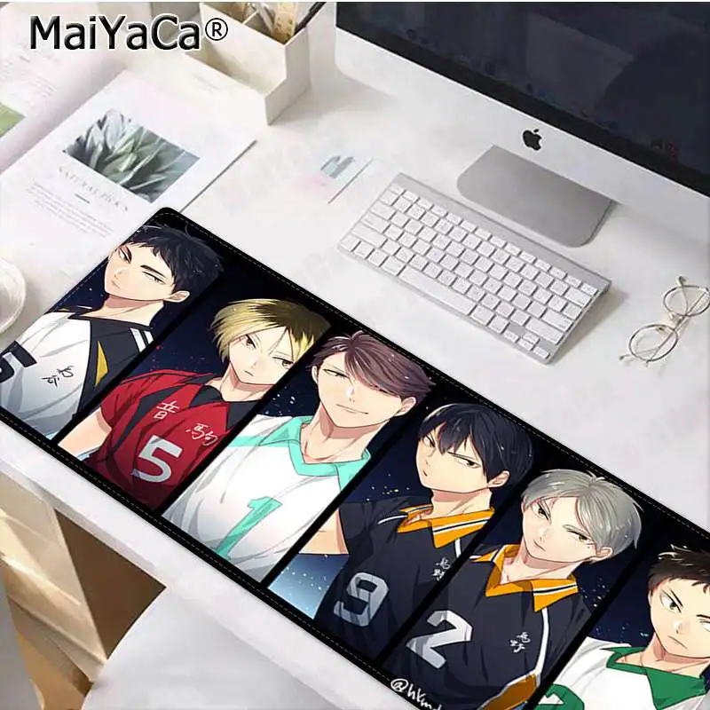 Красивое аниме maiyaca haikyuu аниме мальчик фиксирующий край коврик для мыши игровой резиновый ПК компьютерный игровой коврик для мыши