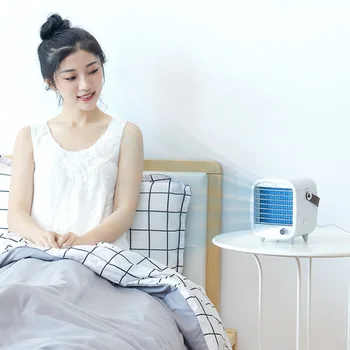 

2020 Summer air cooler usb charging portable small refrigeration air conditioning fan with night light ice cooling fan